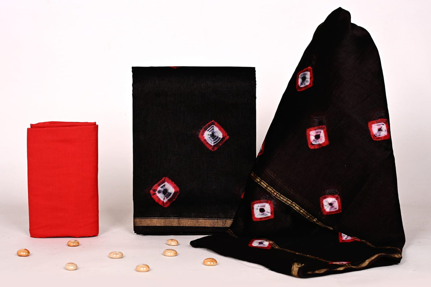 Premium Hand Block Printed Chanderi Suit Set with Dupatta for Women