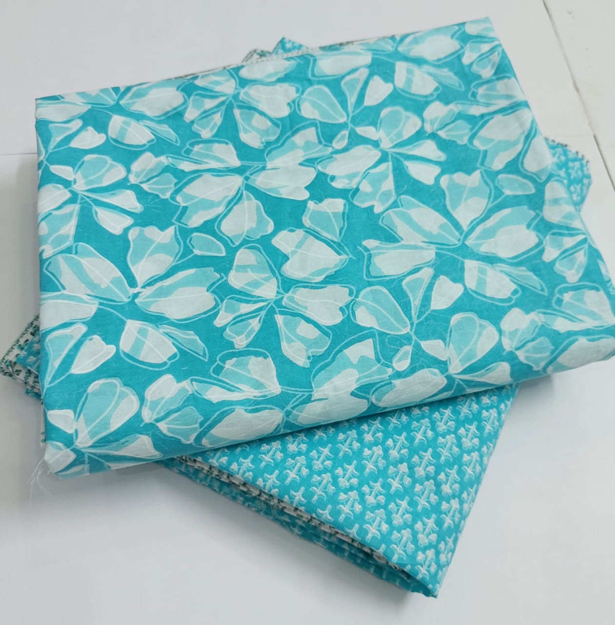 Bagrubazzar Designer Hand Block Print Cotton Top Bottom Set (BBTB07)