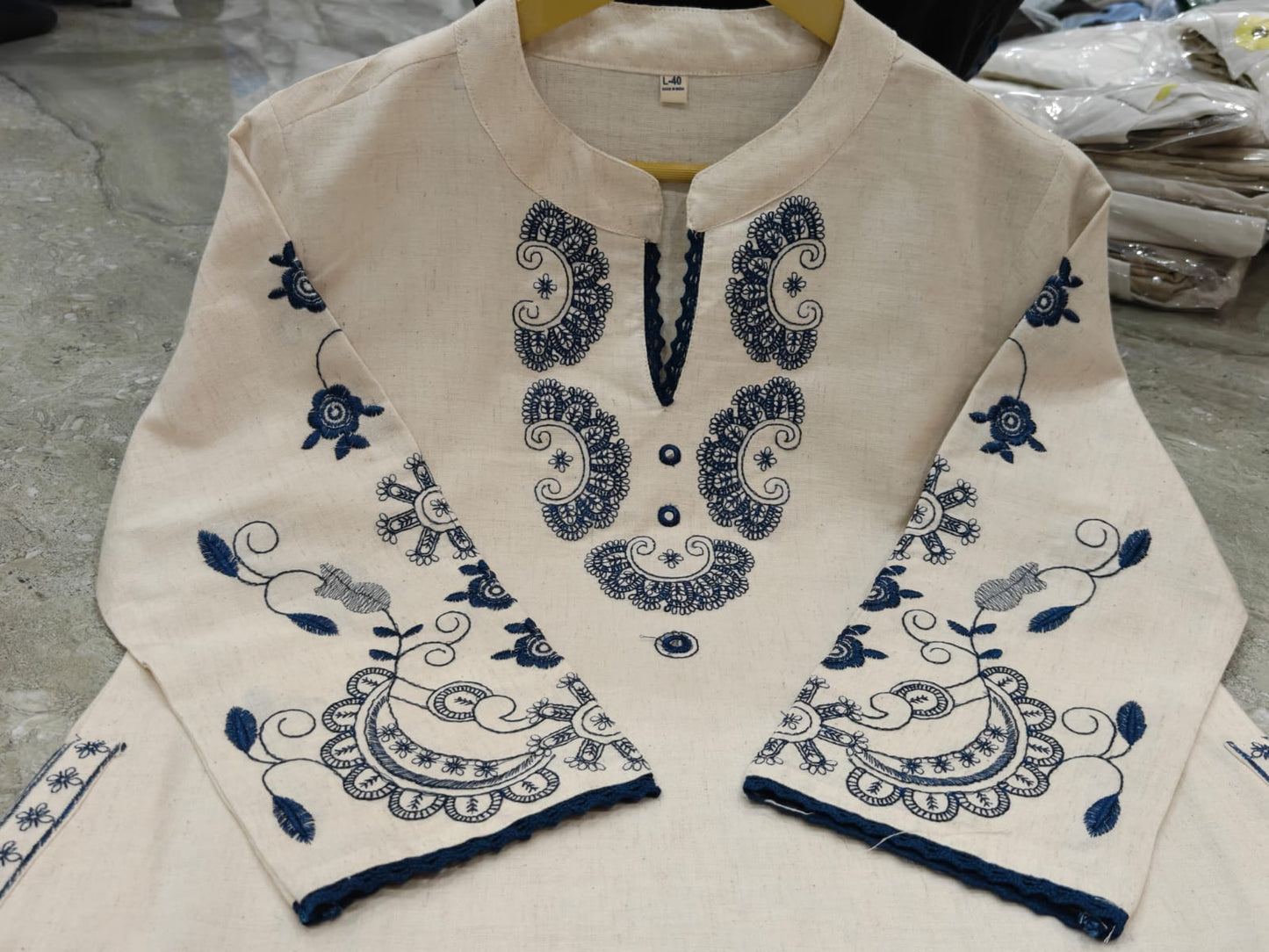 Bagrubazzar Premium Kurta Pant Set With Beautiful Embroidery And Lace Work