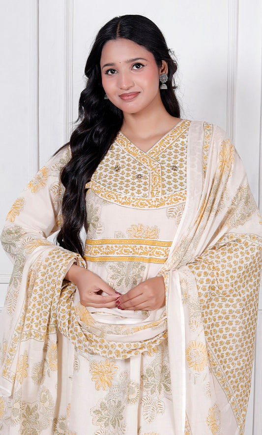 Bagrubazzar Premium Cotton Ethnic Suit Set for Women – 60x60 Soft Cotton Collection