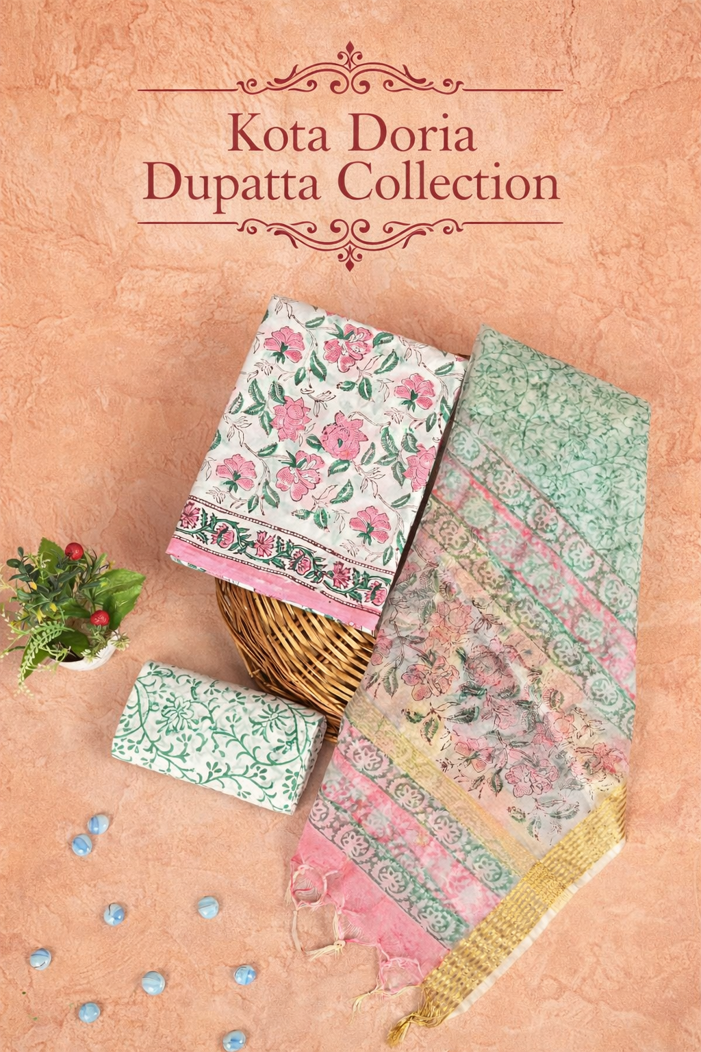 Kota Doria Dupatta Sets