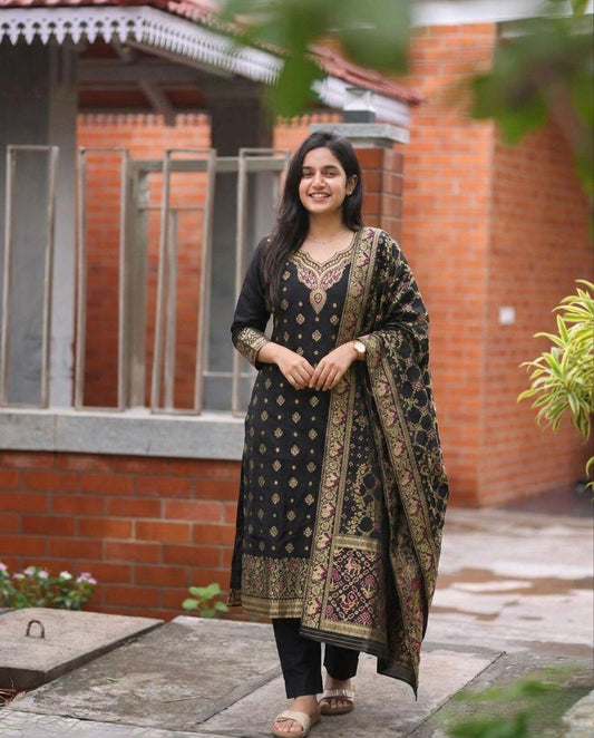New Arrival: Pure Kanjivaram Glass Tissue Special Suit Set