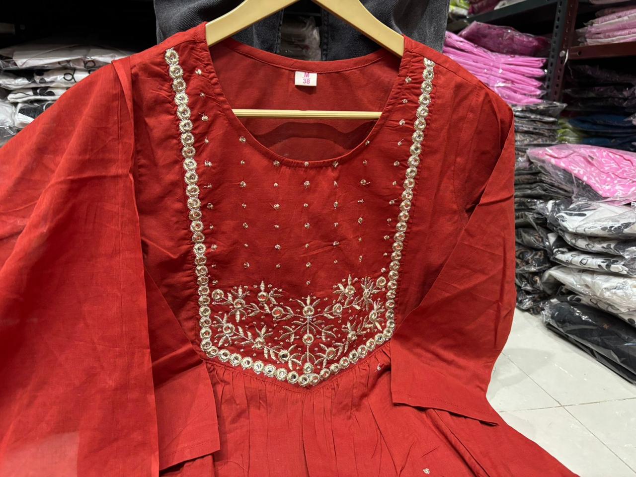 Bagrubazzar Embroidered Kurti with Pant and dupatta Set – Comfortable & Trendy Office Wear