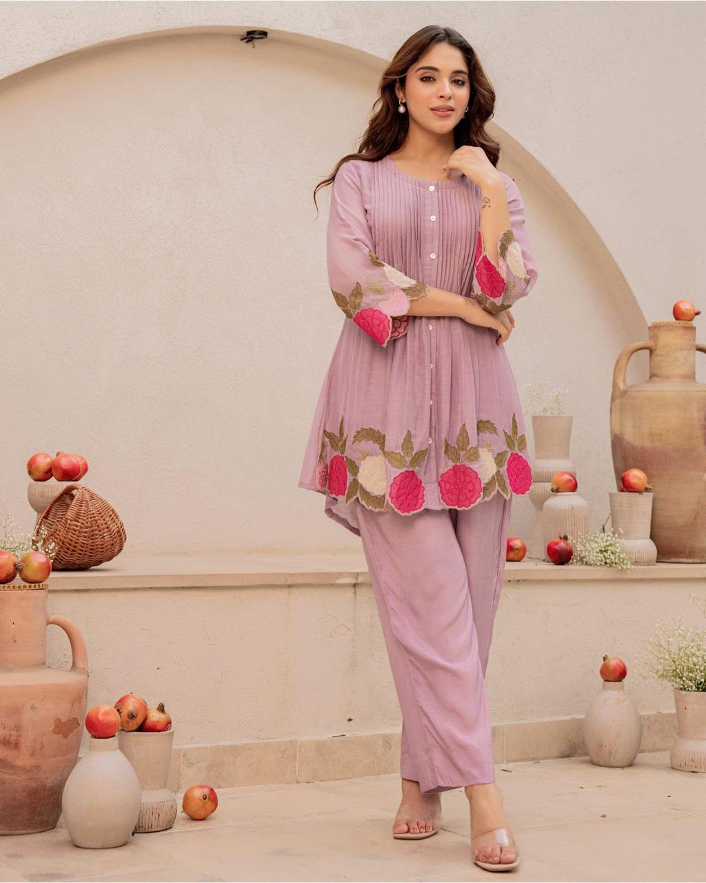 Trendy Women’s Cotton Co-ord Set 60×60 – Stylish Workwear Cord Set in Beautiful Colours