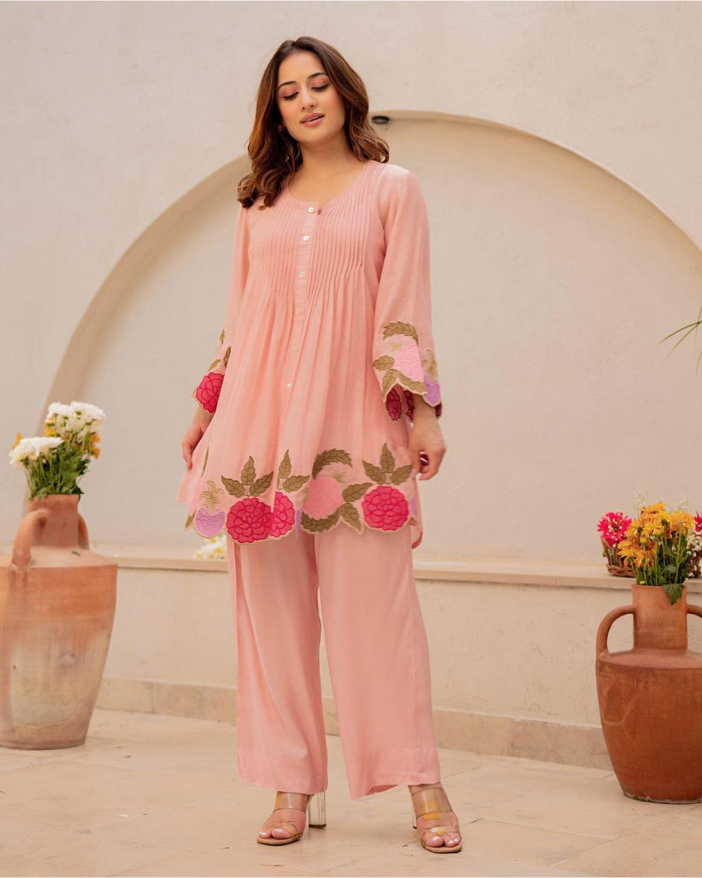 Women Cotton 60×60 Co-ord Set – Comfortable Stylish Workwear Cord Set for Office & Casual Wear