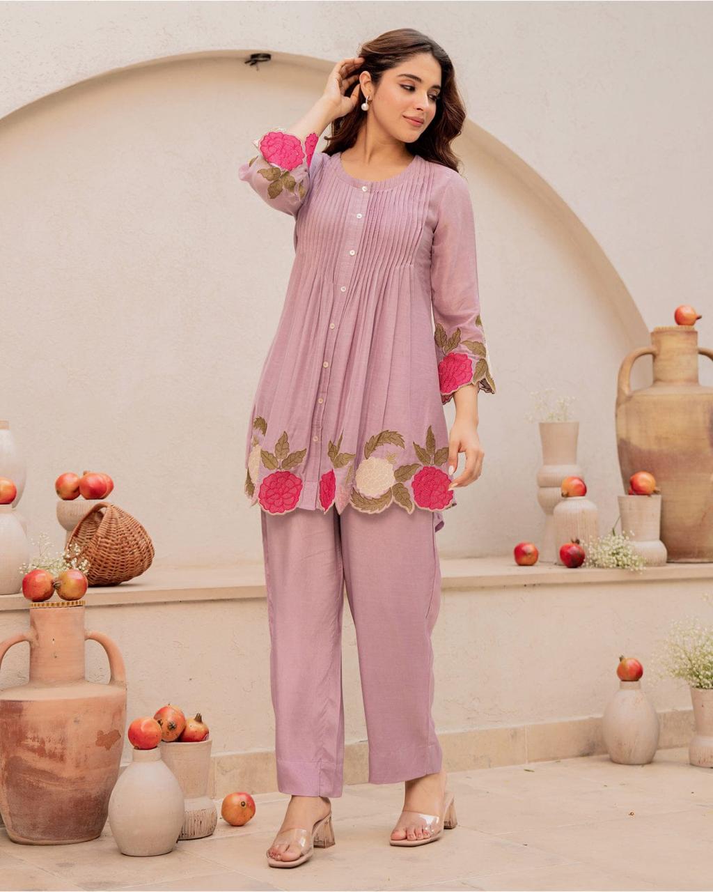 Trendy Women’s Cotton Co-ord Set 60×60 – Stylish Workwear Cord Set in Beautiful Colours