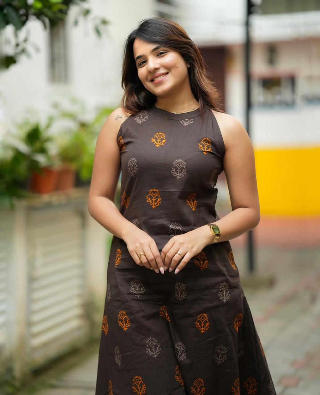 Women’s Office Wear Printed Kurta Palazzo Set | Elegant Ethnic Kurti Set
