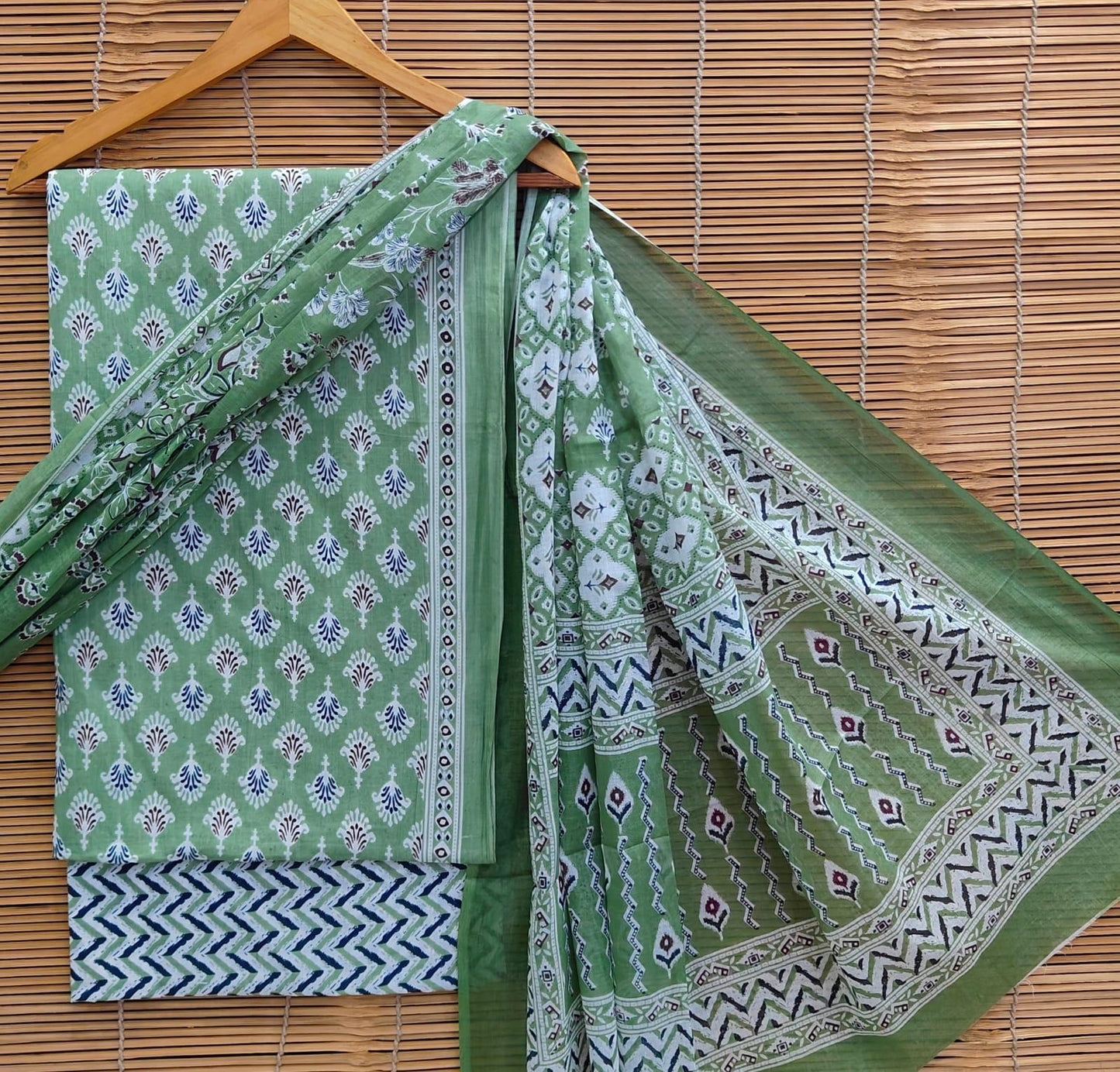 Bagrubazzar Handcrafted Handblock Cotton Suit for Women with Soft Cotton Dupatta – Comfortable Ethnic Outfit
