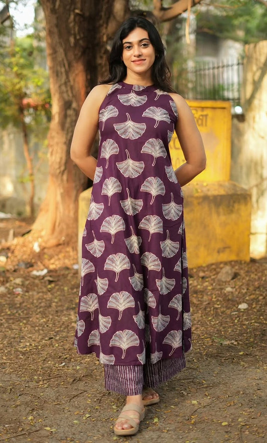 Bagrubazzar Premium Festive Kurta Palazzo Set with Intricate Ethnic Print Detailing