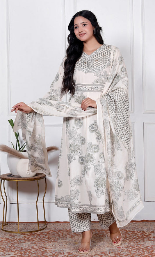Bagrubazzar Premium Cotton 60x60 Women's Suit Set
