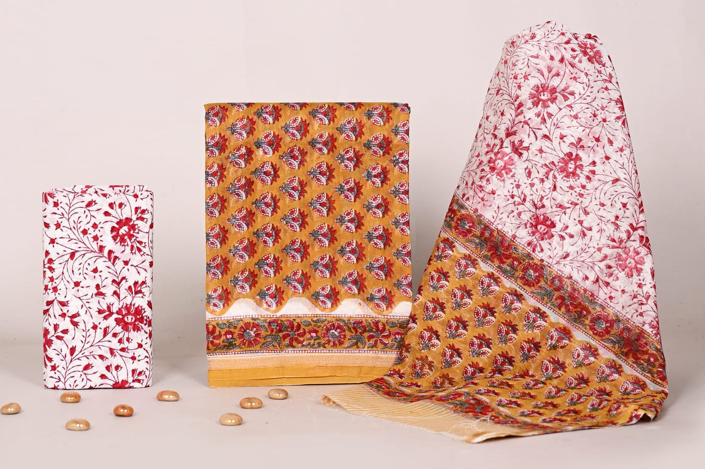 Traditional Hand Block Printed Chanderi Suit Set for Women – Summer Ethnic Wear