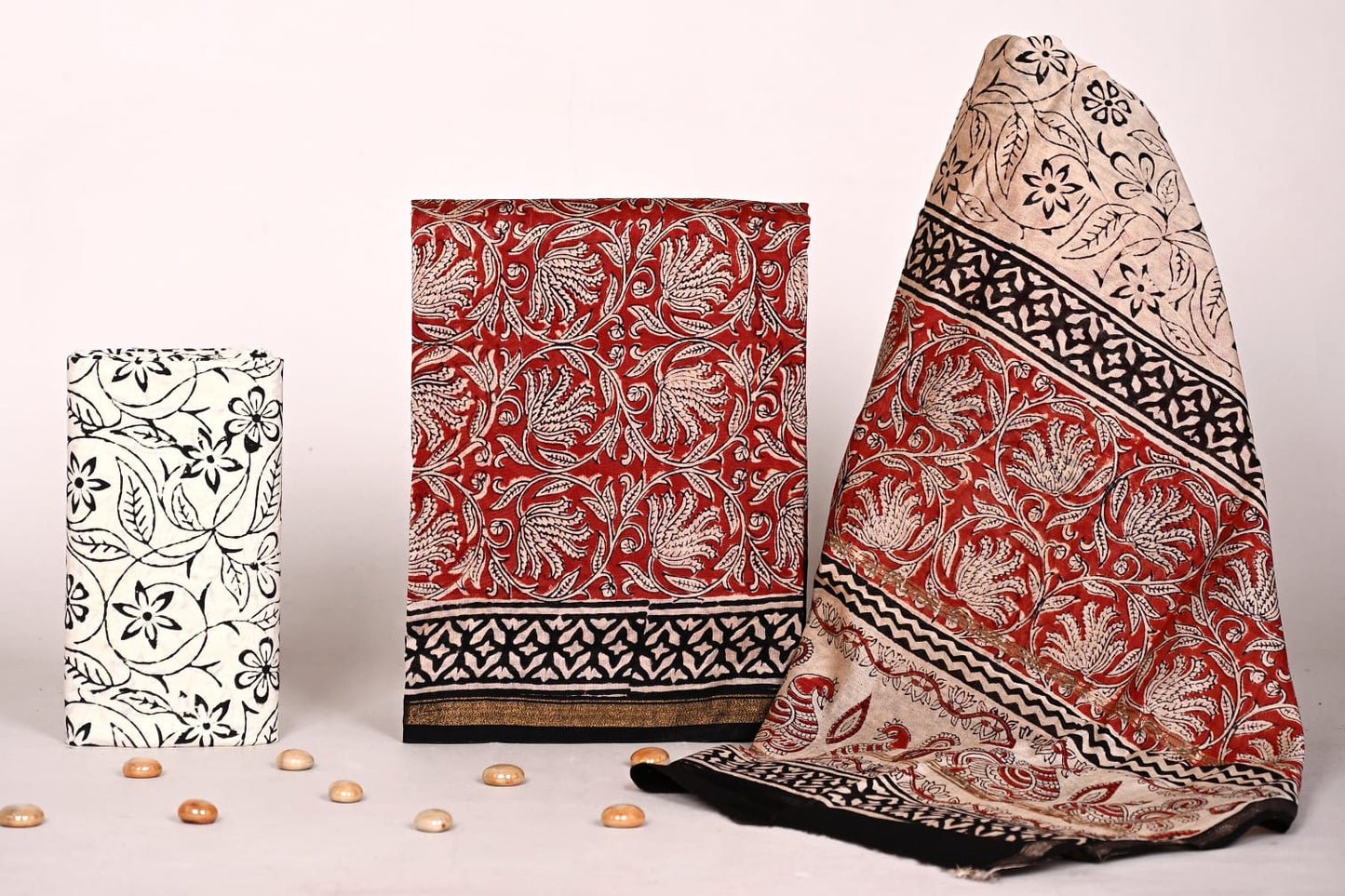 Buy Jaipur Bagru Handblock Chanderi Suit Set Online | Bagrubazzar