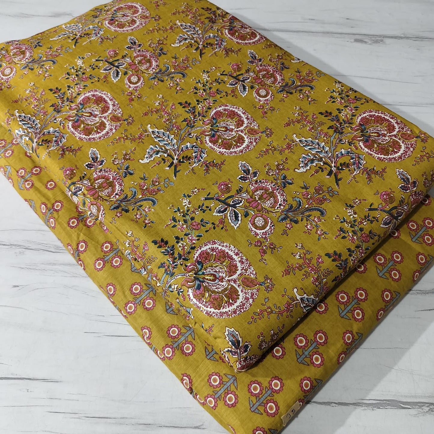 Bagrubazzar Sanganeri Print Cotton Top Bottom Set