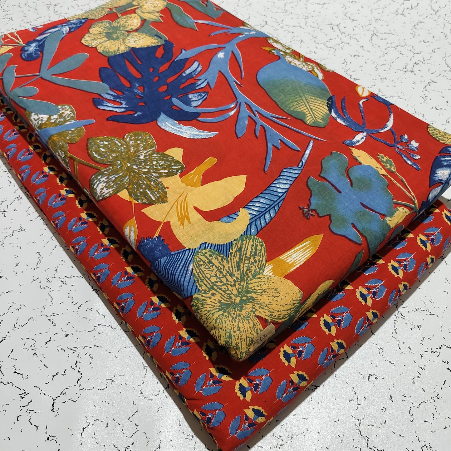 Bagrubazzar Traditional Bagru Print Cotton Top Bottom Suit Set for Women