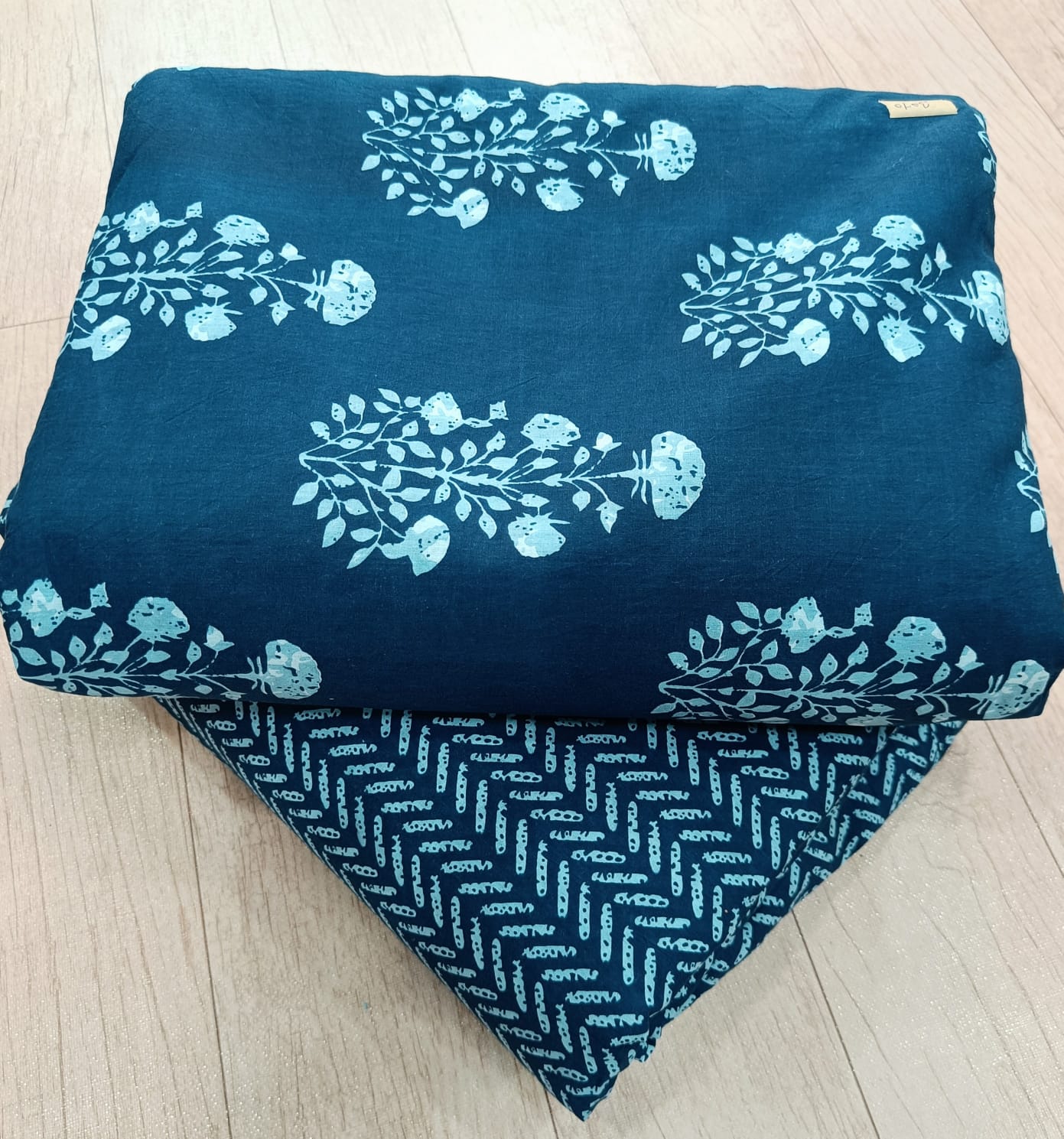 Bagrubazzar Ethnic Wear Hand Block Printed Cotton Suit Material (BBTB15)