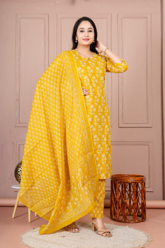 Bagrubazzar Sanganeri Printed Cotton Suit Set | Stitched Salwar Suit