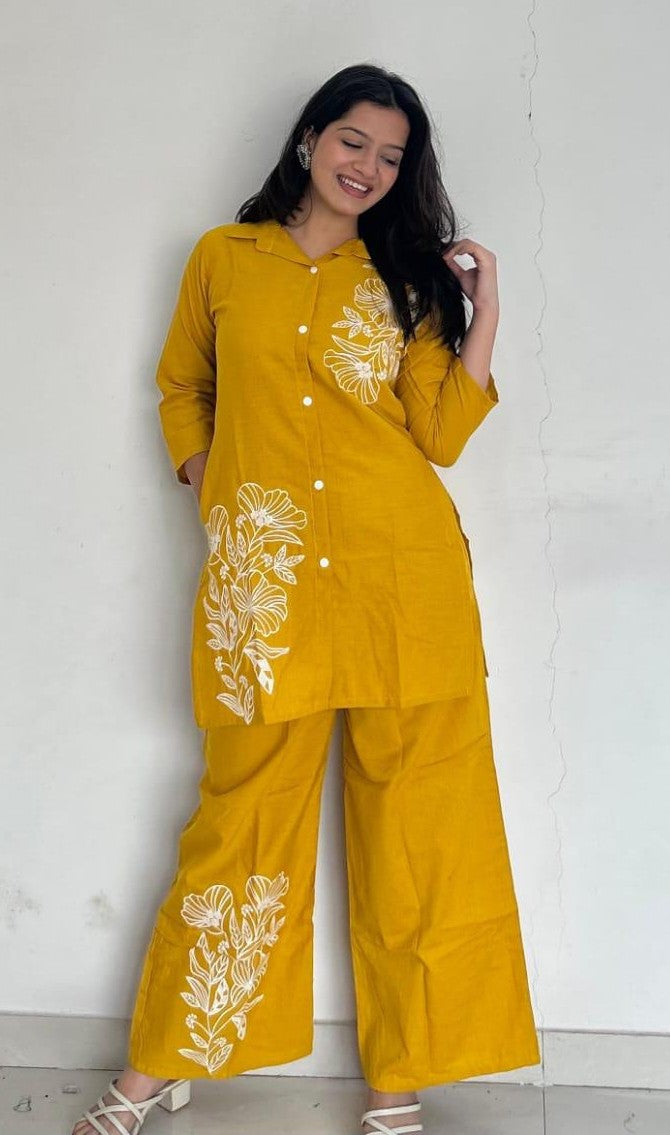 Bagrubazzar Women’s Embroidered Cord Set with Designer Embroidery Palazzo (BBKF19)