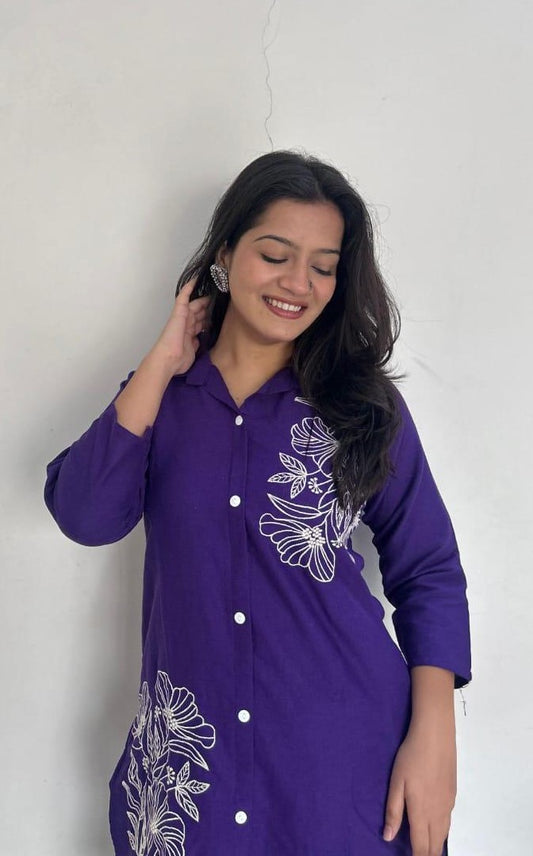 Bagrubazzar Women’s Embroidered Cord Set with Designer Embroidery Palazzo (BBKF20)