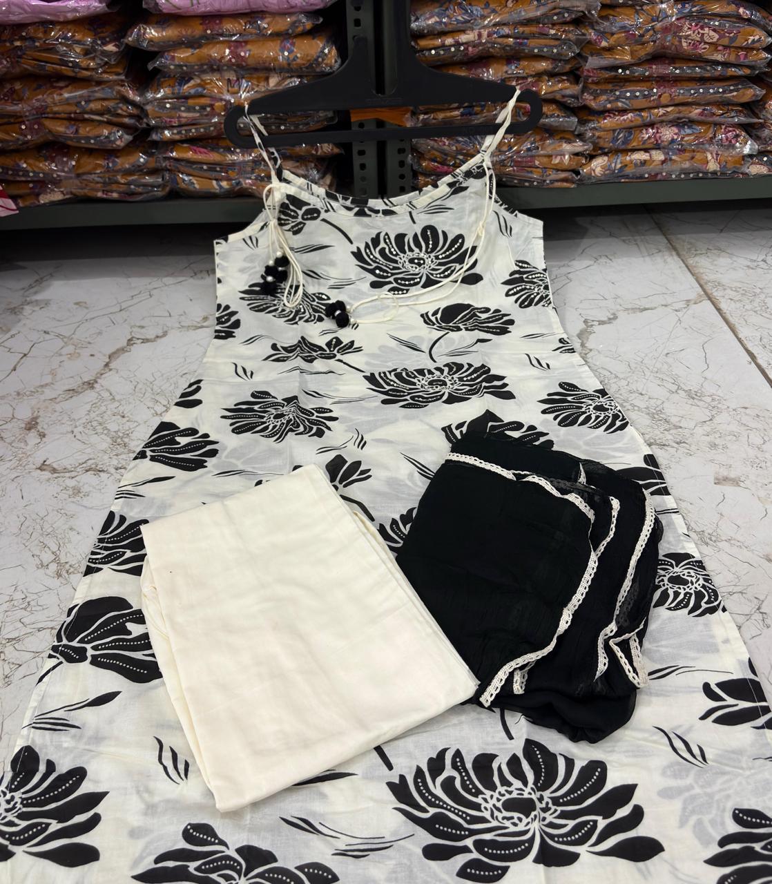 Bagrubazzar Elegant Cotton Kurta Set With Dupatta (BBKF26)