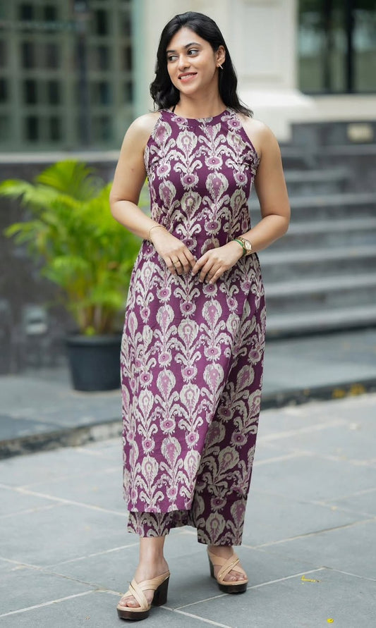 Bagrubazzar Ethnic Printed Kurti Palazzo Set