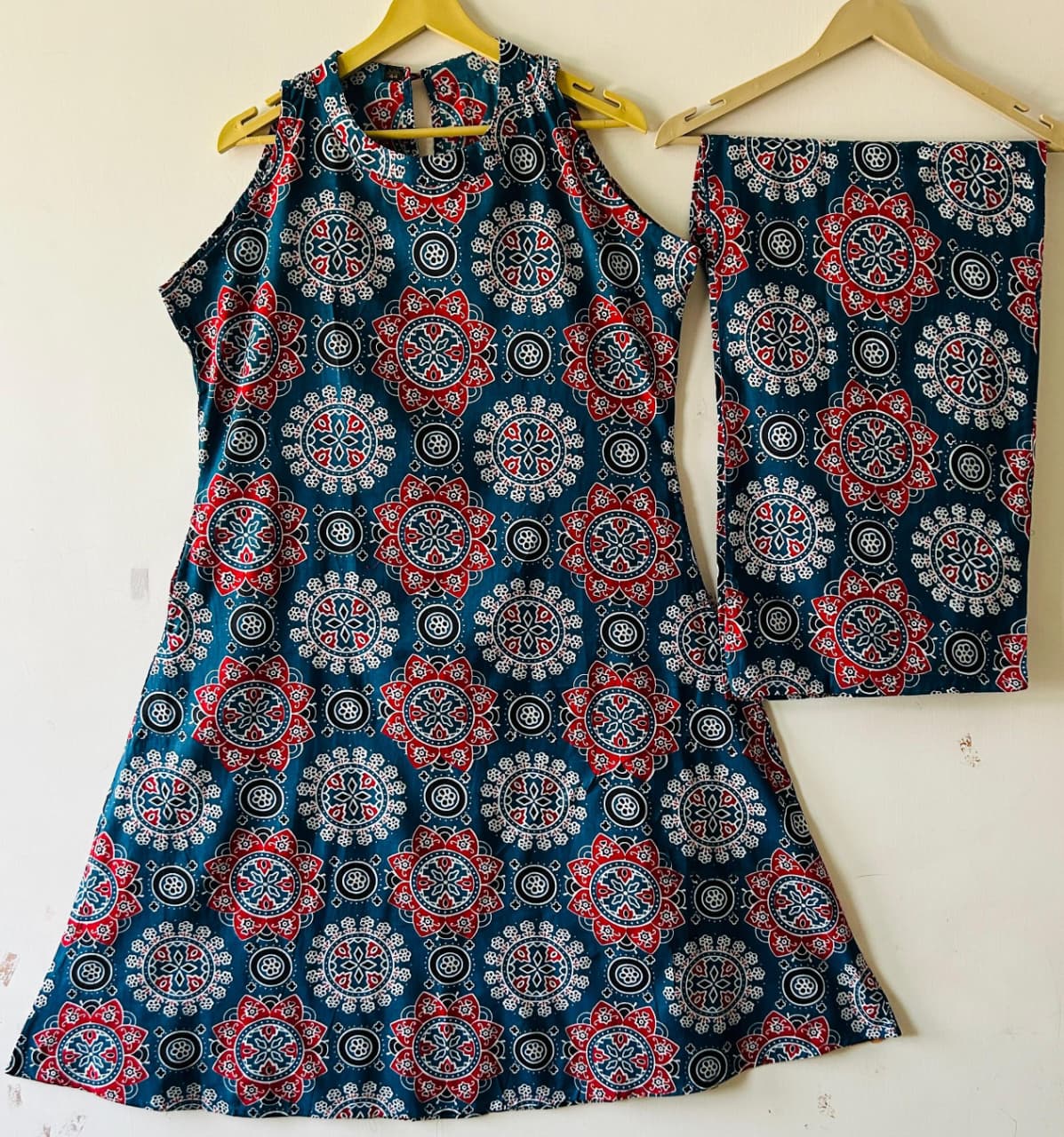 Bagrubazzar Traditional Printed Kurti with Palazzo Set – Wear for Women