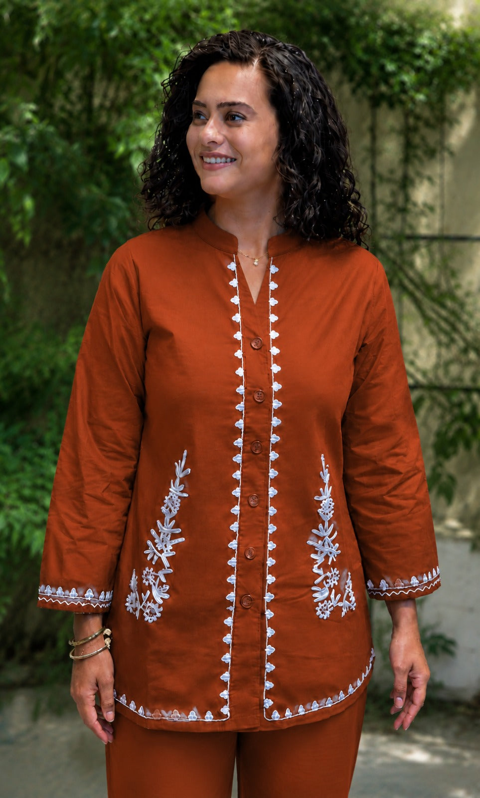 Bagrubazzar Women's Premium Cotton Embroidered Co-Ord Set