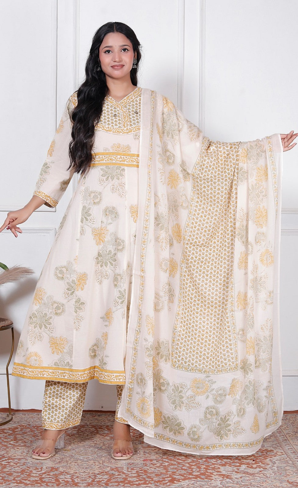 Bagrubazzar Premium Cotton Ethnic Suit Set for Women – 60x60 Soft Cotton Collection