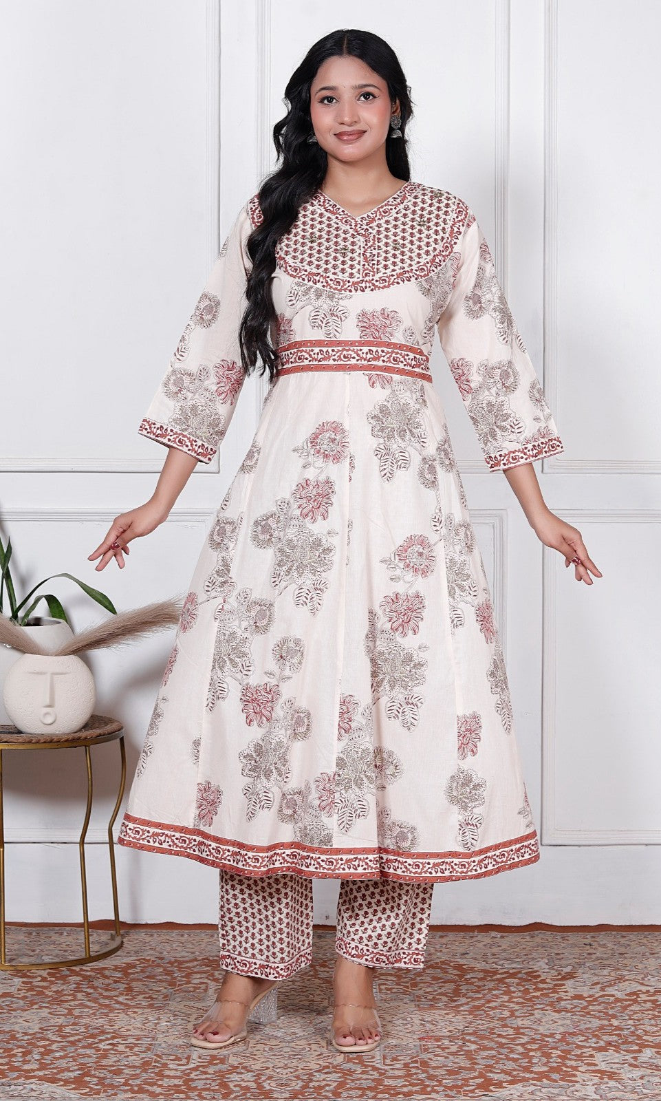 Bagrubazzar Premium Cotton 60x60 Dress Material Suit Set for Women