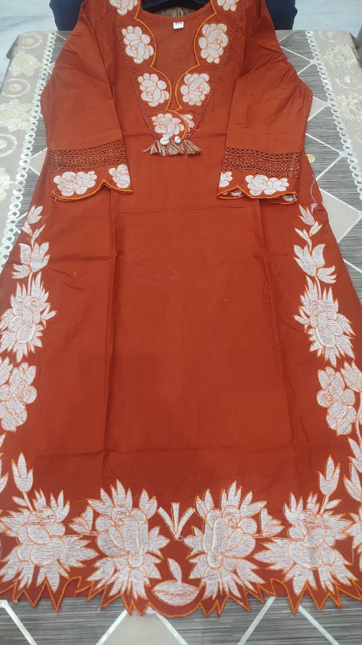 Bagrubazzar Premium Taj Cotton Party Wear Dress for Women