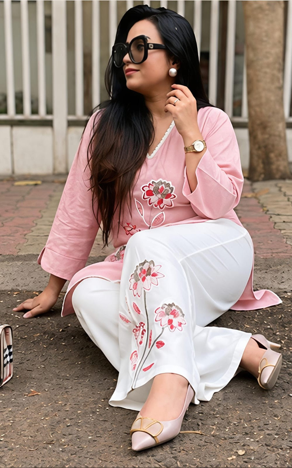 Bagrubazzar Premium Embroidered Co-Ord Set for Women