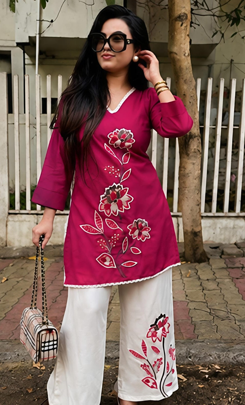 Bagrubazzar Premium Embroidered Co-Ord Set for Women