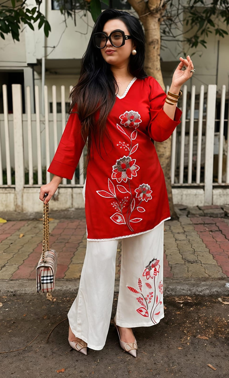 Bagrubazzar Premium Embroidered Co-Ord Set for Women