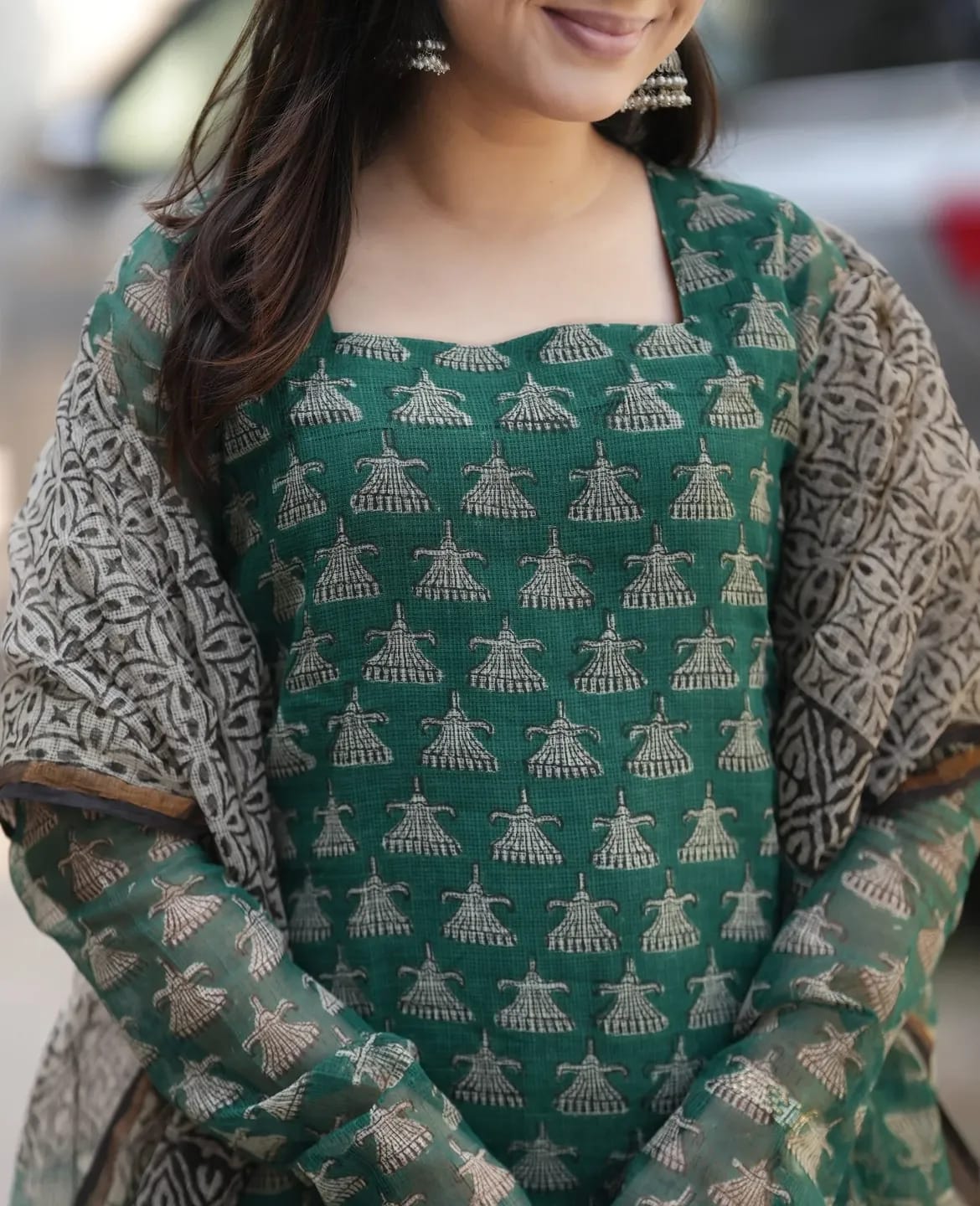 Bagrubazzar Premium Kotadoria Kurti, Pant & Dupatta Suit Set for Women