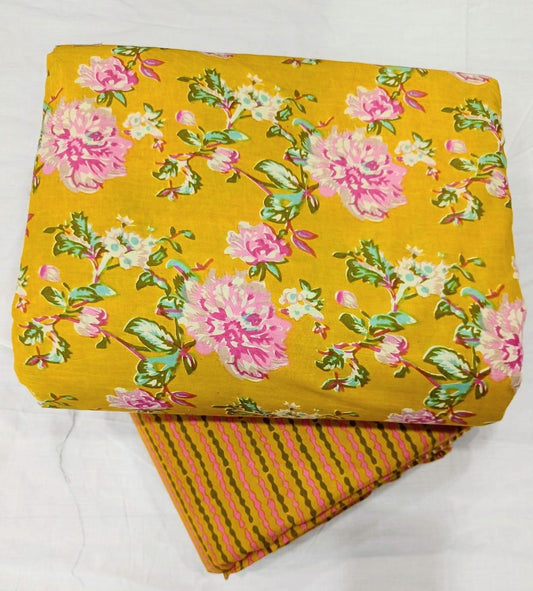 Bagrubazzar Heritage Sanganeri Handblock Print Cotton Suit Set